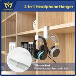 EURPMASK 360° Rotating Dual Headphone Stand