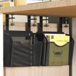 INLDY Under‑Desk Mesh Clamp Drawer Organizer Black