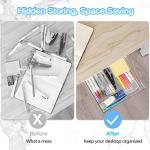 Self-Adhesive Under‑Desk Drawer Organizer 2‑Pack White