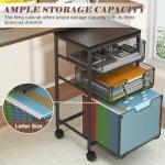 Sbanmao 3‑Drawer Rolling File Cart Black