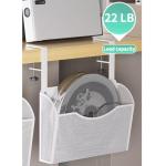 INLDY Under‑Desk Mesh Clamp Drawer Organizer Black