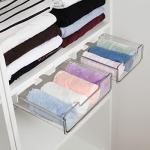 2‑Pack Self‑Adhesive Under‑Desk Acrylic Shelf Organizer Clear