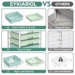 Craft Cart 5‑Drawer Rolling Tabletop Organizer Green