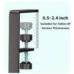 INLDY Under‑Desk Mesh Clamp Drawer Organizer Black