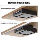 UNITEDPOWER Under‑Desk Pull‑Out Metal Drawer