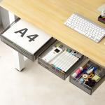 SVNNELP 3‑Pack Under‑Desk Slide‑Out Drawers