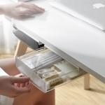 SOUJOY 3‑Pack Self‑Adhesive Under‑Desk Drawers