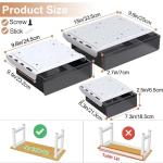 SVNNELP 3‑Pack Under‑Desk Slide‑Out Drawers