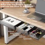 SVNNELP 3‑Pack Under‑Desk Slide‑Out Drawers