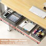 SVNNELP 3‑Pack Under‑Desk Slide‑Out Drawers