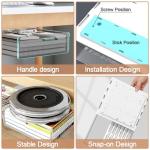 SVNNELP 3‑Pack Under‑Desk Slide‑Out Drawers