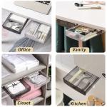 SOUJOY 3‑Pack Self‑Adhesive Under‑Desk Drawers