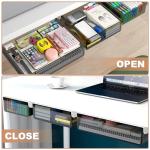 SVNNELP 3‑Pack Under‑Desk Slide‑Out Drawers