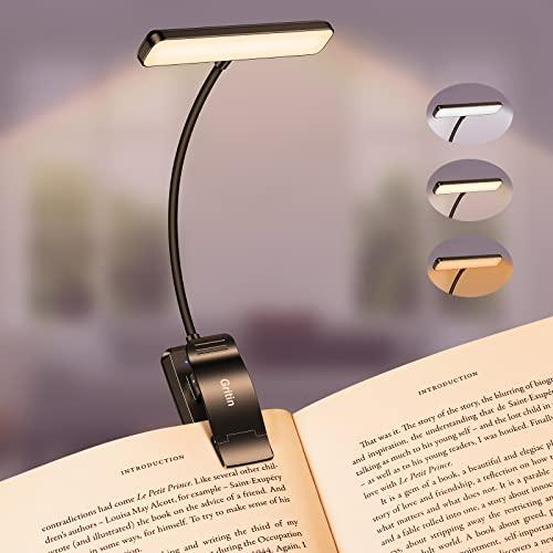 Gritin 19 LED rechargeable reading light with horizontal head design