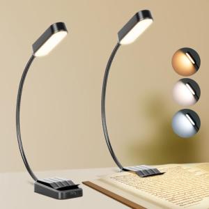 2‑Pack Rechargeable Clip‑On Flexible Book Lights