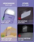 HEMONNKAM Rechargeable Clip‑On Book Light Purple