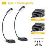 2‑Pack Rechargeable Clip‑On Flexible Book Lights