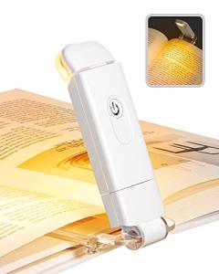 DEWENWILS Amber Clip‑On LED Book Light White