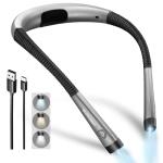 Glocusent 3‑Color & 6‑Brightness Rechargeable Book Light Bendable Neck