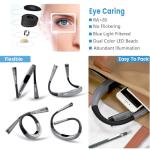 Glocusent 3‑Color & 6‑Brightness Rechargeable Book Light Bendable Neck