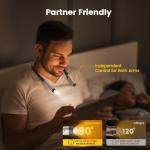 Glocusent 3‑Color & 6‑Brightness Rechargeable Book Light Bendable Neck