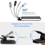 Vekkia 14‑LED Rechargeable Clip‑On Eye‑Care Book Light