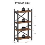 Rustic 4‑Tier Stackable Desktop Bookshelf Organizer