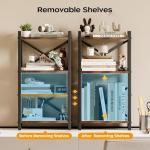 Rustic 4‑Tier Stackable Desktop Bookshelf Organizer
