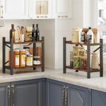 Rustic 4‑Tier Stackable Desktop Bookshelf Organizer