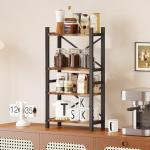 Rustic 4‑Tier Stackable Desktop Bookshelf Organizer