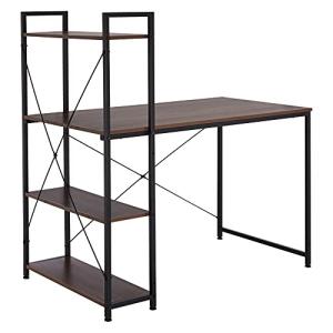 Coral Flower 4‑Tier Steel & Wood Computer Desk