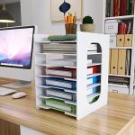 Natwind 7‑Tier White Desktop Paper & File Organizer