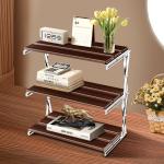 Fitzkor 3‑Tier Foldable Wood Desk Shelf Organizer