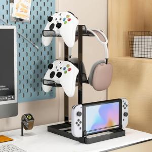 WOCHUANGSI 2‑Tier Game Controller & Headphone Stand