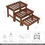 COOGOU 3‑Tier Freestanding Wood Plant Stand Rack