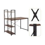 Coral Flower 4‑Tier Steel & Wood Computer Desk