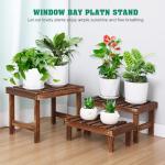 COOGOU 3‑Tier Freestanding Wood Plant Stand Rack