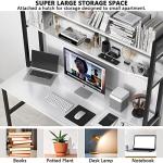 Aquzee 47×23.6″ Gaming Desk with 3‑Tier Hutch