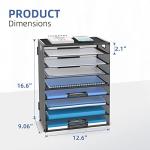 DALTACK 9‑Tier Mesh Paper Letter Tray Desk Organizer