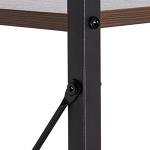 Coral Flower 4‑Tier Steel & Wood Computer Desk