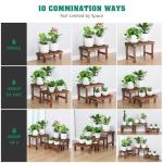 COOGOU 3‑Tier Freestanding Wood Plant Stand Rack