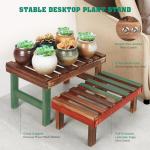 COOGOU 3‑Tier Freestanding Wood Plant Stand Rack
