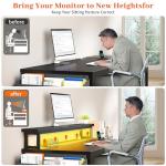 EnHomee 57″ Desk with Drawers & Power Outlets