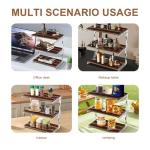 Fitzkor 3‑Tier Foldable Wood Desk Shelf Organizer