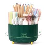SKYDUE 360° Rotating 5‑Slot Pen Pencil Holder