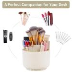 Marbrasse 360° Rotating 5‑Compartment Pen Pencil Caddy