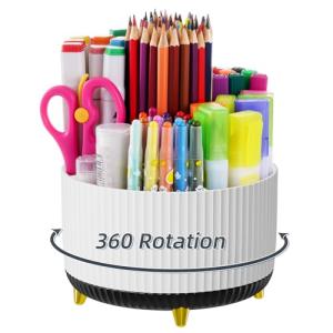 Marbrasse 360° Rotating Pen Holder Caddy