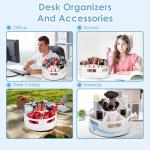 CraftGenes 360° Rotating 7‑Compartment Art Supply Organizer