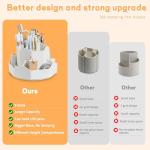 9‑Slot 360° Rotating Pencil Pen Holder White