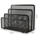 EASEPRES 2‑Pack 3‑Compartment Mesh Mail Sorter